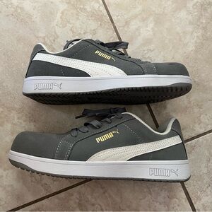 Puma iconic suede Steele toe sneakers grey